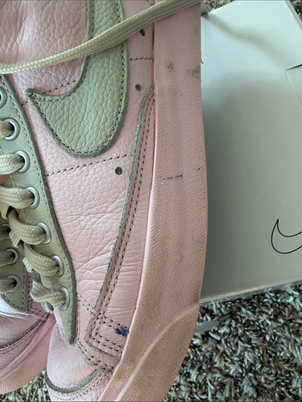 Nike Women’s “Norah” High-Top Sneakers in Pink and Cream